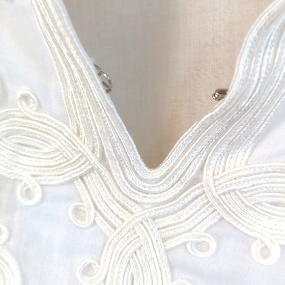 J. Crew White Embroidered Soutache Tunic 2 - Picture 13 of 13